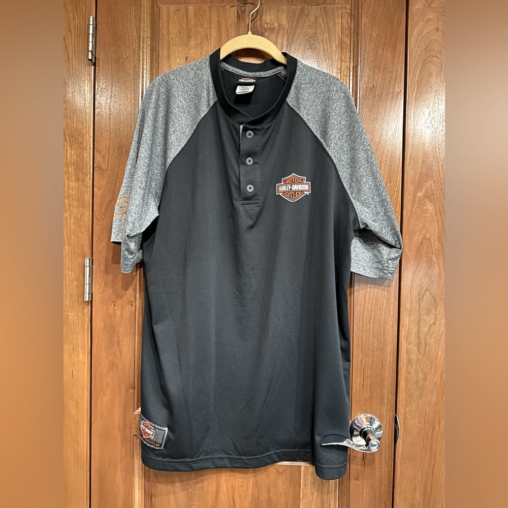Synthetic Harley Davidson shirt, XL, biker, summer, lightweight, quick dry